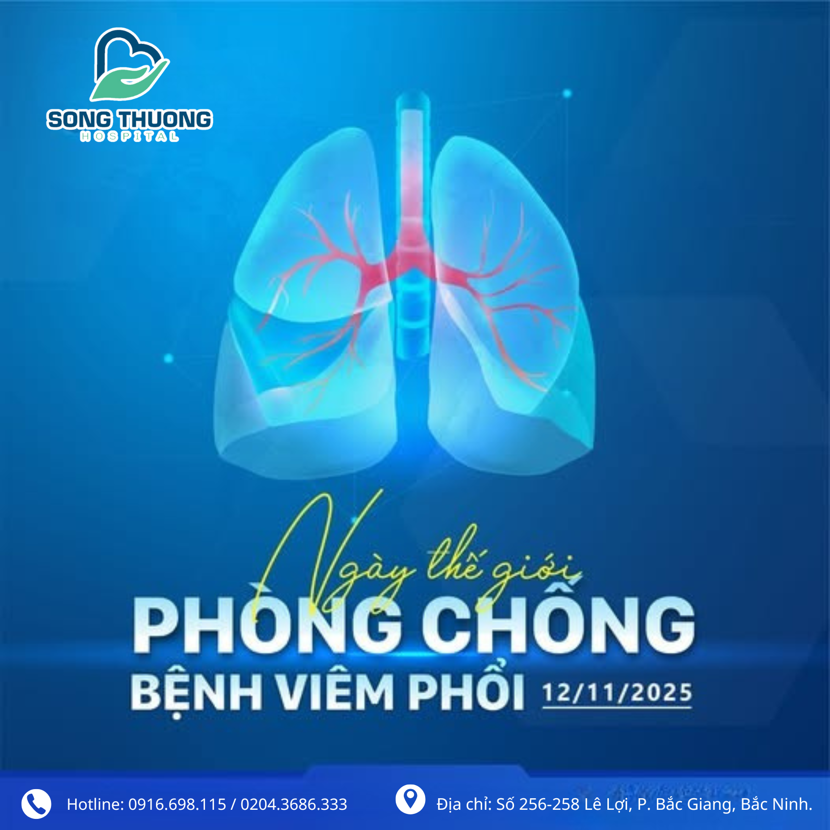 🌍 NGÀY PHỔI THẾ GIỚI (WORLD LUNG DAY) 2025 – “PHỔI KHỎE CHO ĐỜI VUI”